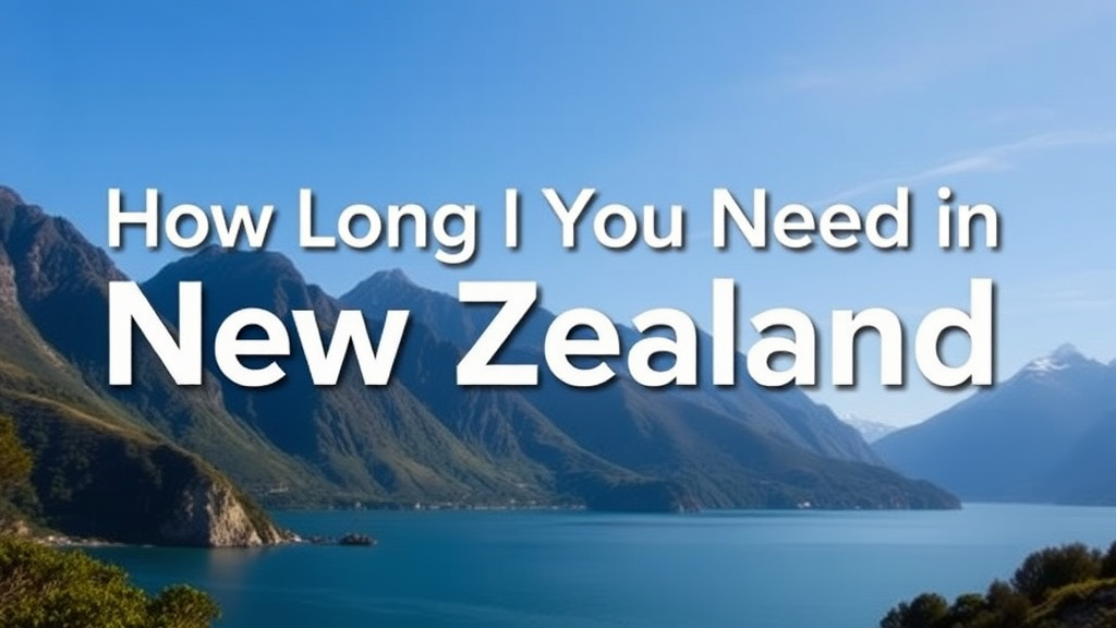 How Long Do You Need in New Zealand? Sample Trips from 5 to 21 Days