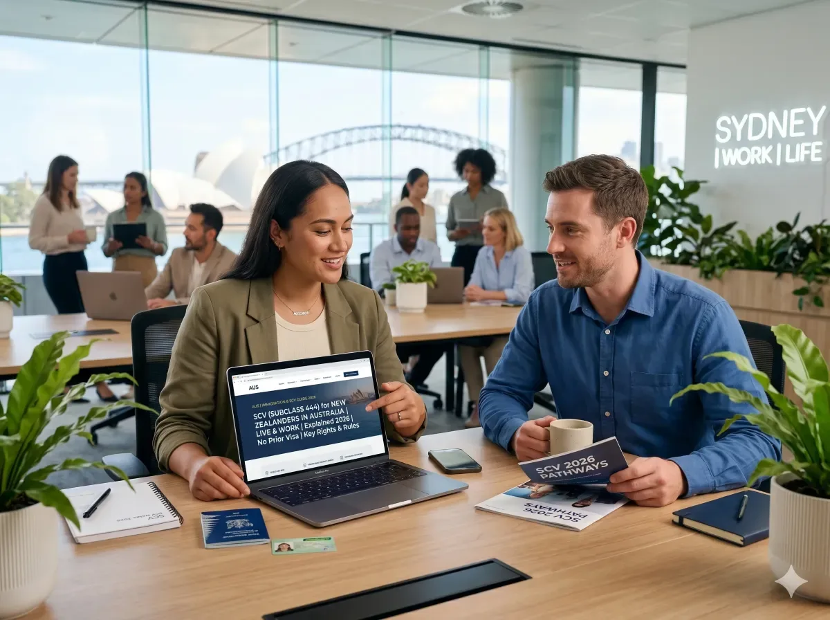 Can New Zealanders live and work in Australia without a visa? SCV Subclass 444 explained 2026