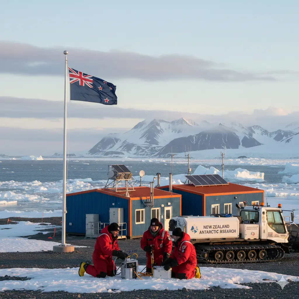 New Zealand Conducts Antarctic Research from Scott Base