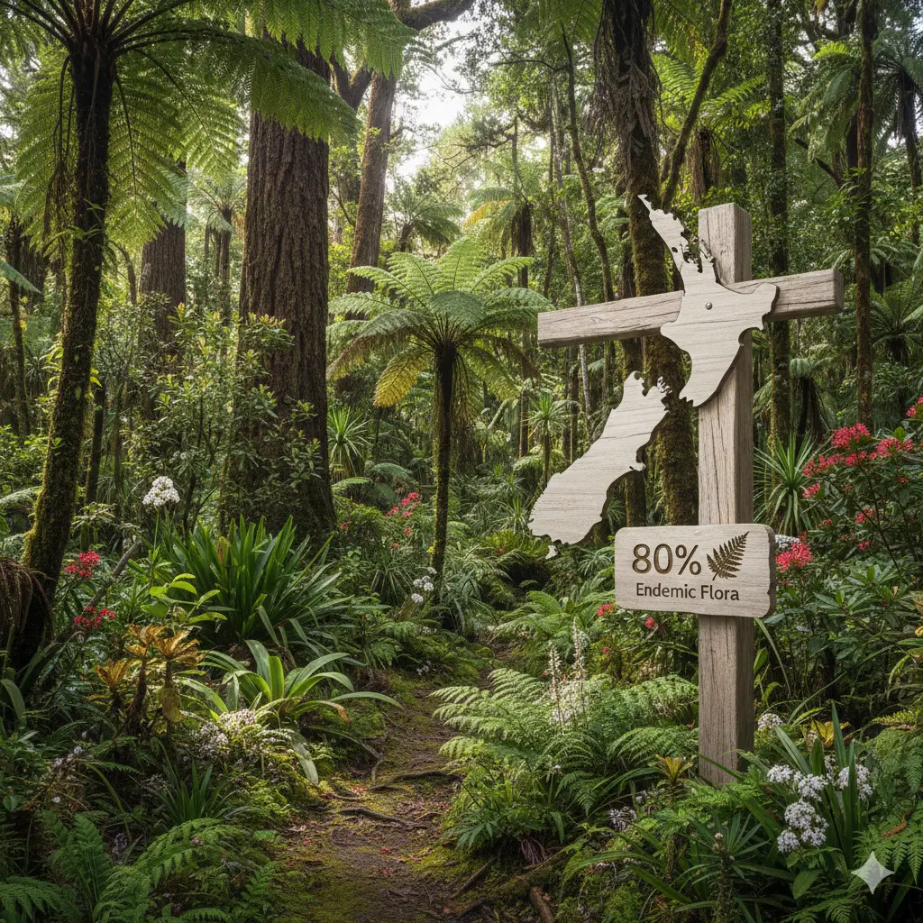 Over 80% of New Zealand's Flora Is Endemic