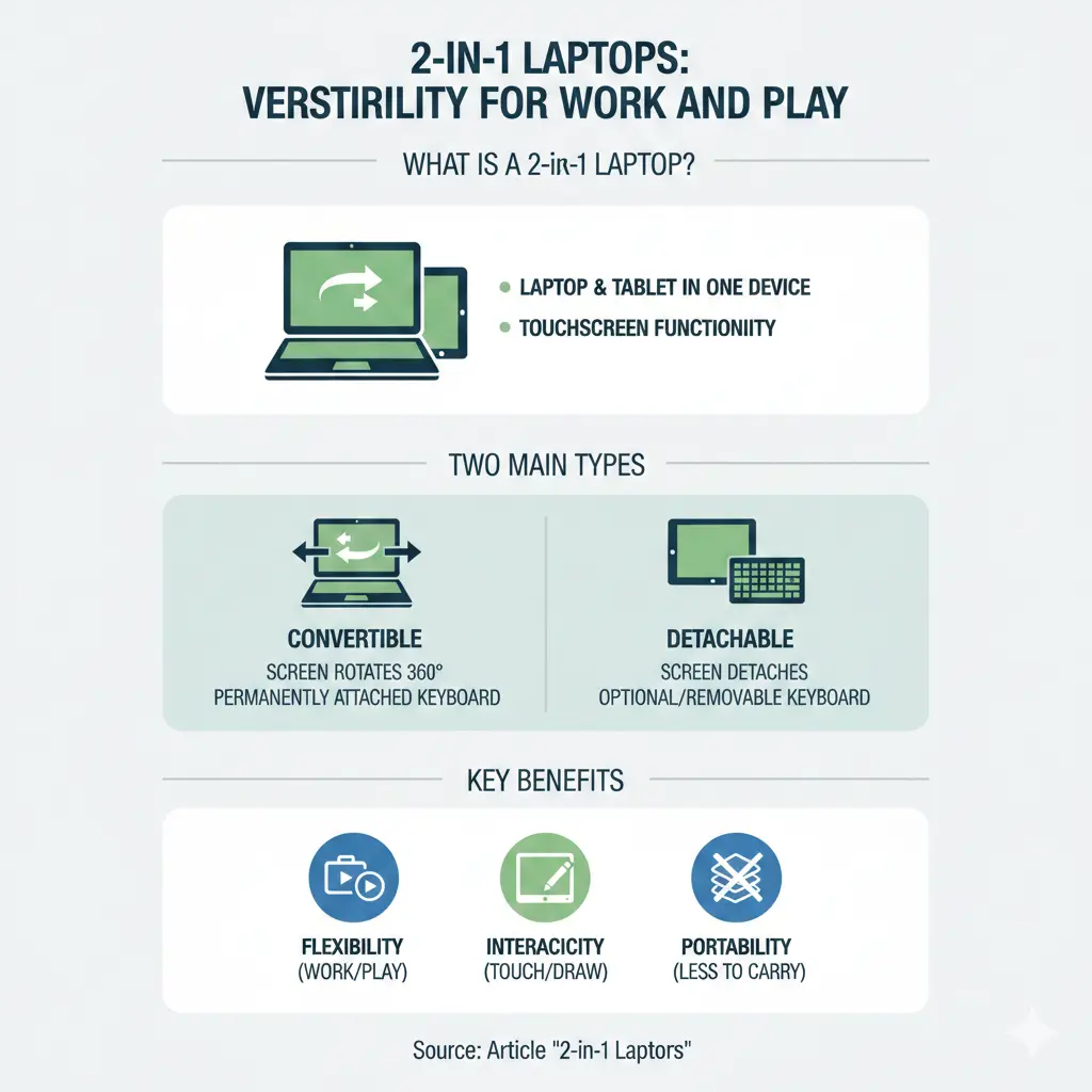 Infographic: 2-in-1 Laptops: Versatility for Work and Play — key facts and figures at a glance