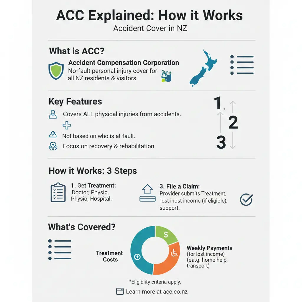 Infographic: ACC Explained: What’s Covered if You Have an Accident in NZ? — key facts and figures at a glance