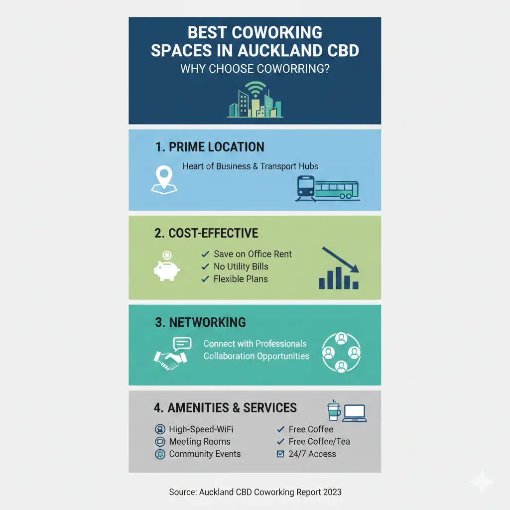 Infographic: Best Coworking Spaces in Auckland CBD — key facts and figures at a glance