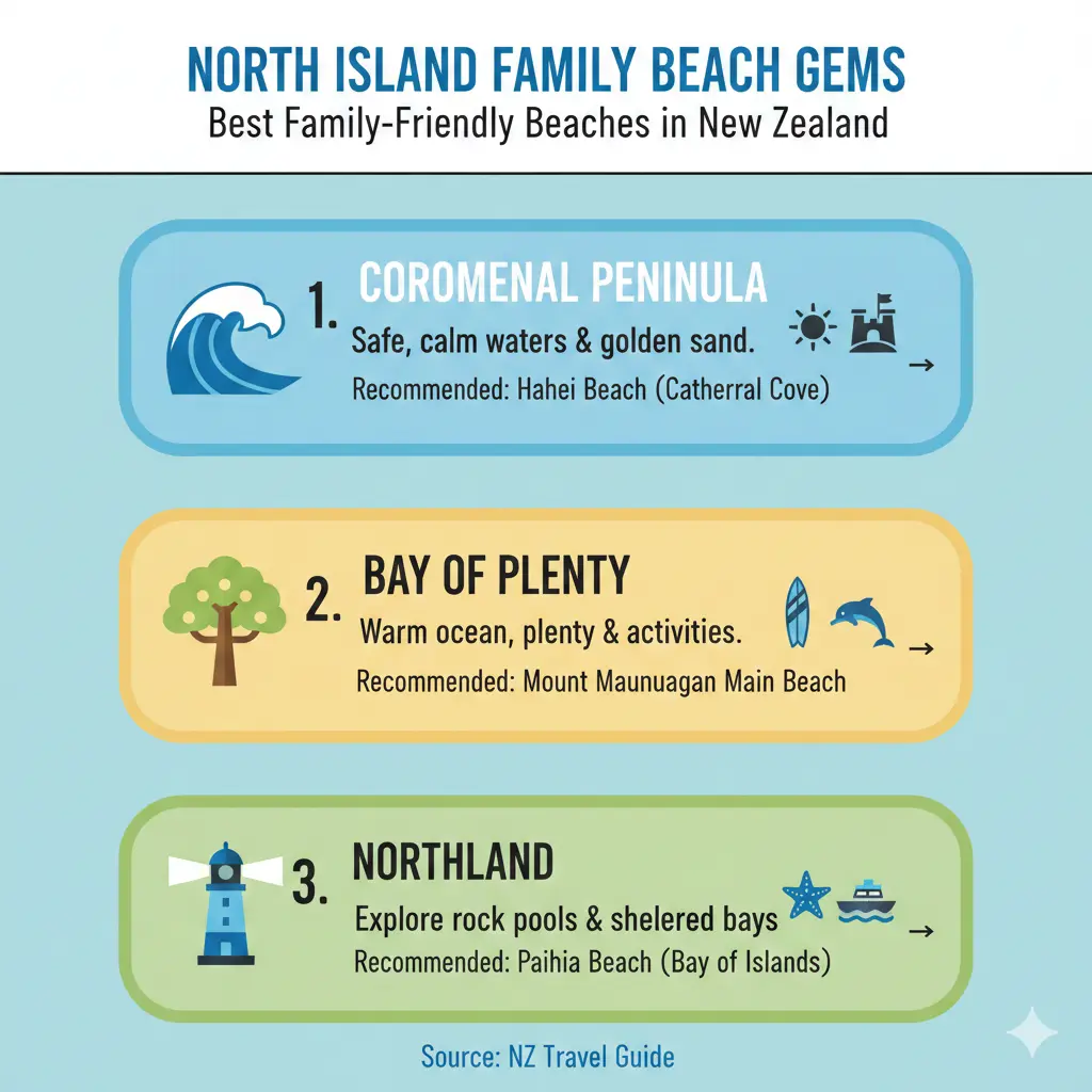 Infographic: Best Family-Friendly Beaches in New Zealand â key facts and figures at a glance