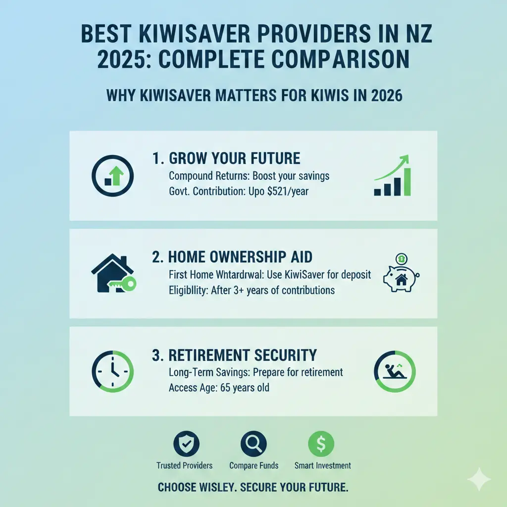 Infographic: Best KiwiSaver Providers in NZ 2025: Complete Comparison — key facts and figures at a glance