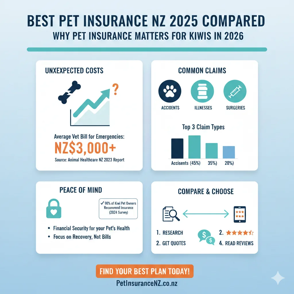 Infographic: Best Pet Insurance NZ 2025 Compared — key facts and figures at a glance