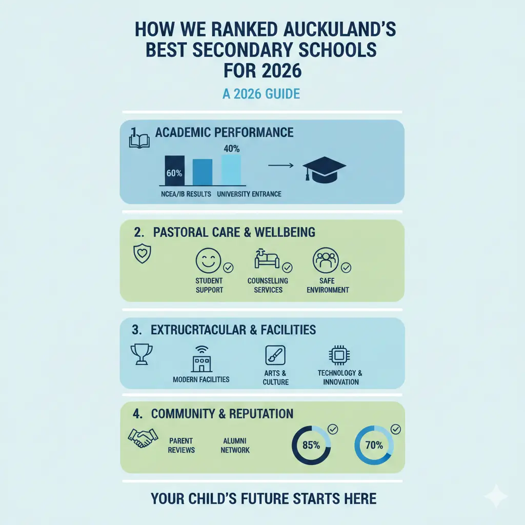Infographic: Best Secondary Schools in Auckland: A 2026 Guide — key facts and figures at a glance