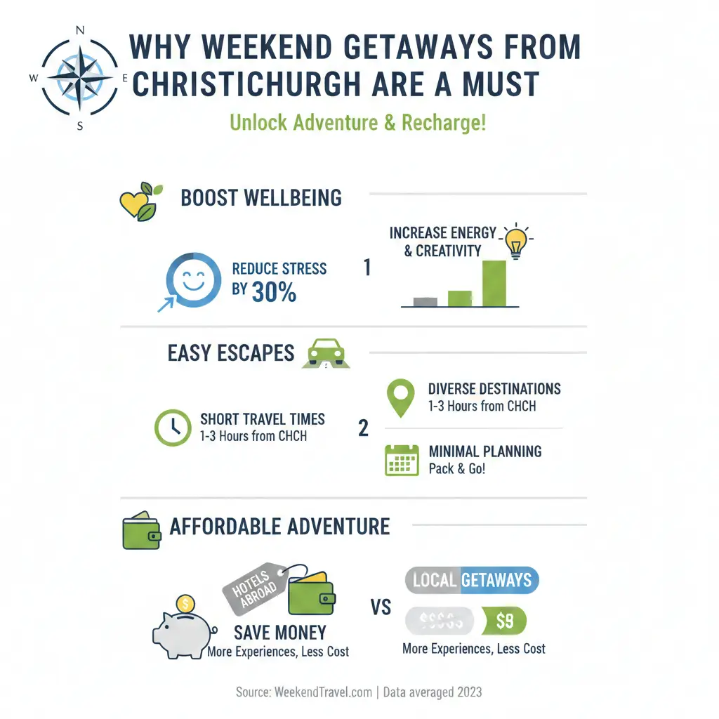 Infographic: Best Weekend Getaways from Christchurch — key facts and figures at a glance