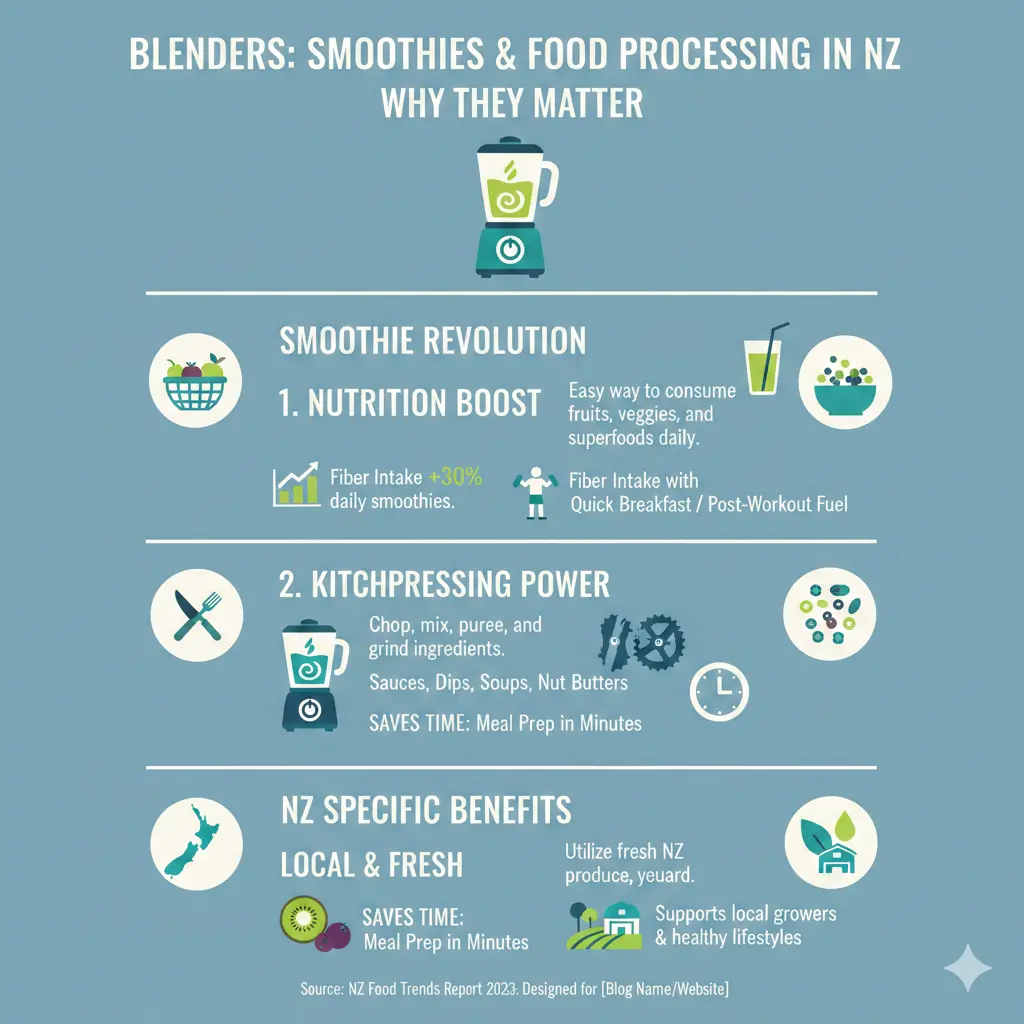 Infographic: Blenders: Smoothies and Food Processing — key facts and figures at a glance