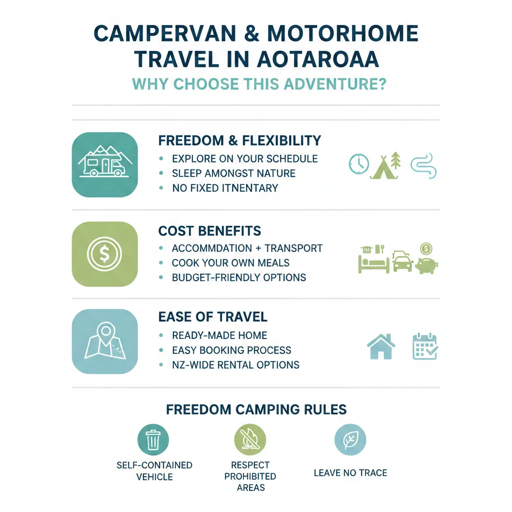Infographic: Campervan & Motorhome Travel in New Zealand: Hire, Costs and Freedom Camping Rules — key facts and figures at a glance
