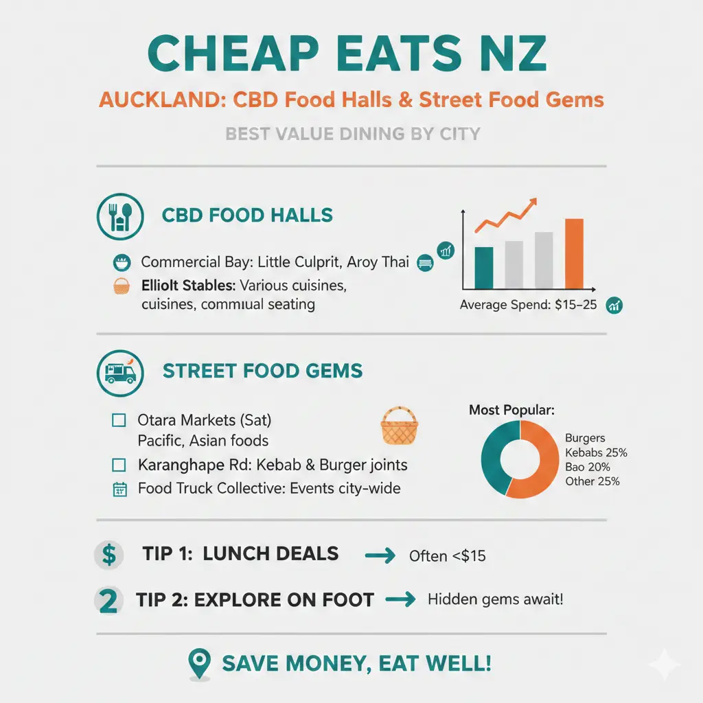 Infographic: Cheap Eats NZ: Best Value Dining by City — key facts and figures at a glance