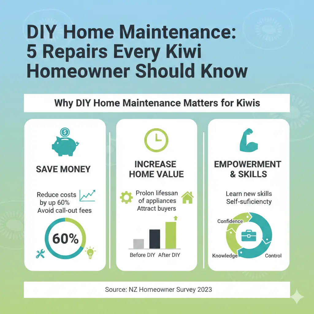 Infographic: DIY Home Maintenance: 5 Repairs Every Kiwi Homeowner Should Know — key facts and figures at a glance