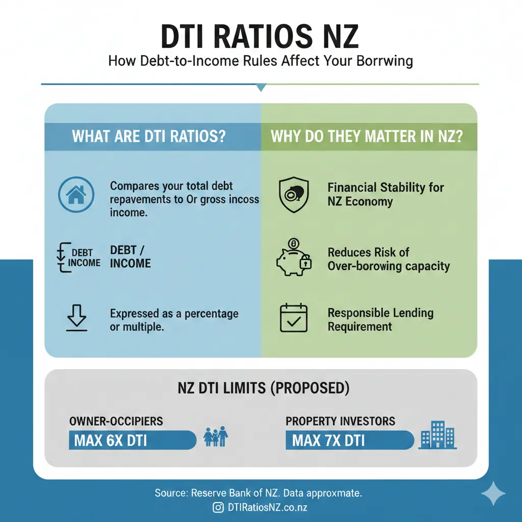 Infographic: DTI Ratios NZ: How Debt-to-Income Rules Affect Your Borrowing — key facts and figures at a glance