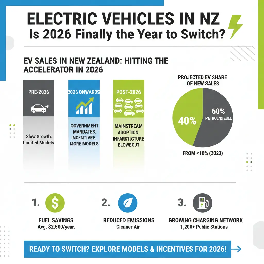 Infographic: Electric Vehicles in NZ: Is 2026 Finally the Year to Switch? — key facts and figures at a glance