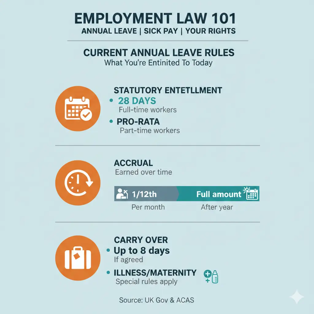 Infographic: Employment Law 101: Annual Leave; Sick Pay; and Your Rights — key facts and figures at a glance