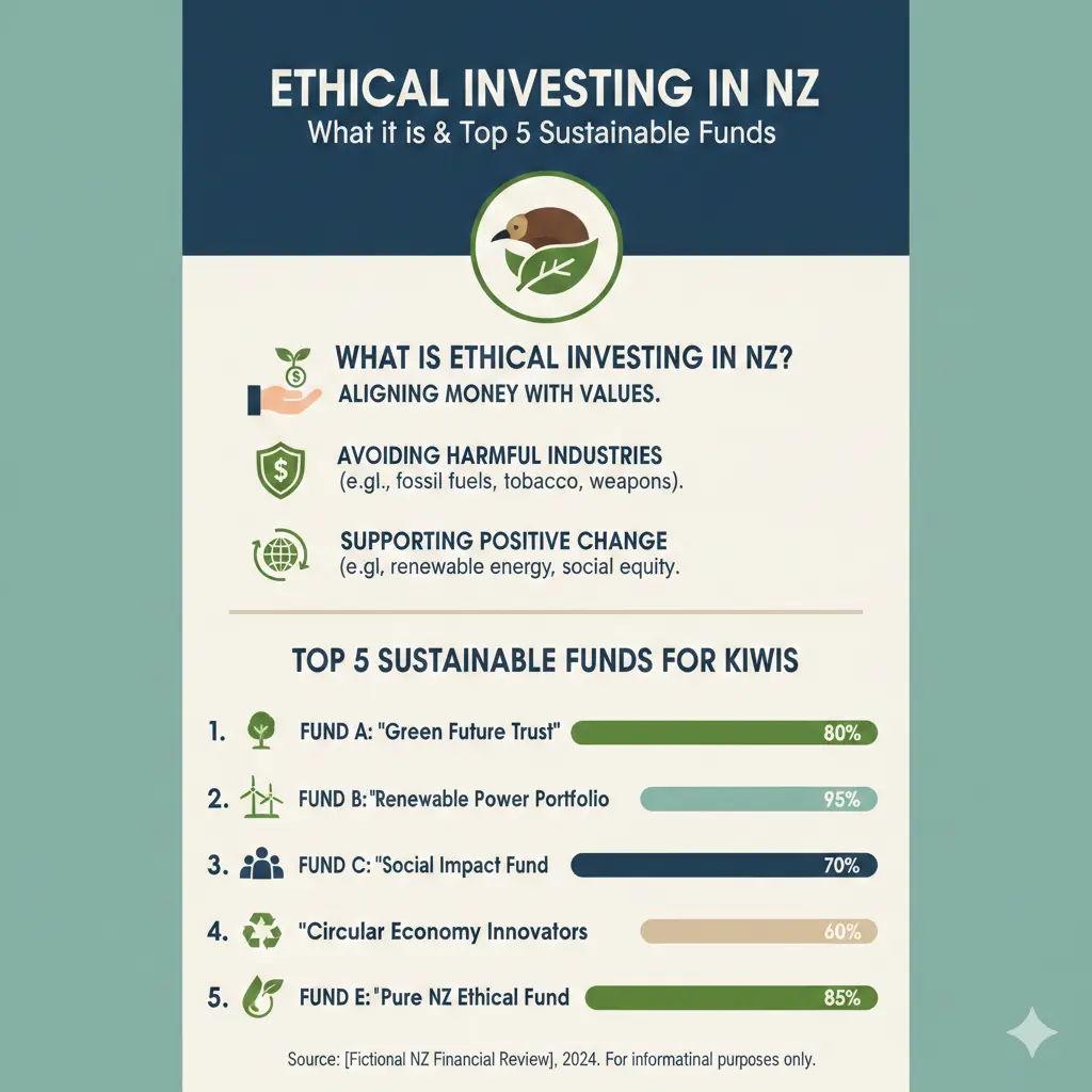Infographic: Ethical Investing in NZ: Top 5 Sustainable Funds for Kiwis — key facts and figures at a glance
