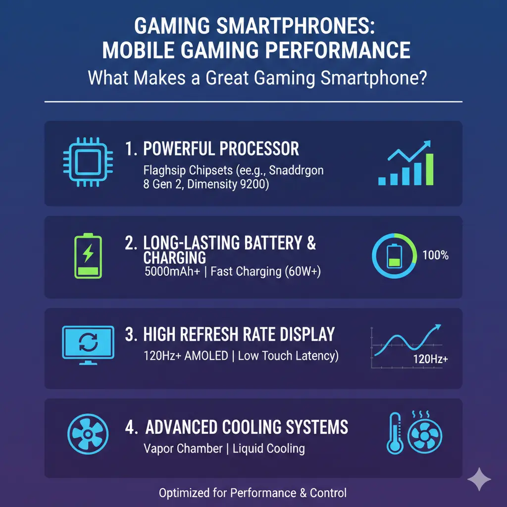 Infographic: Gaming Smartphones: Mobile Gaming Performance — key facts and figures at a glance