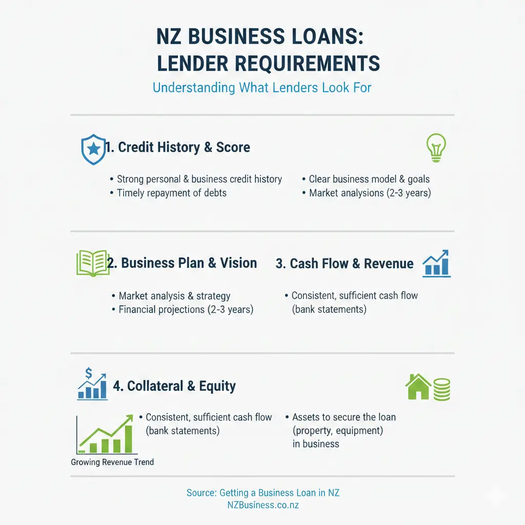 Infographic: Getting a Business Loan in NZ: Options and Requirements โ key facts and figures at a glance