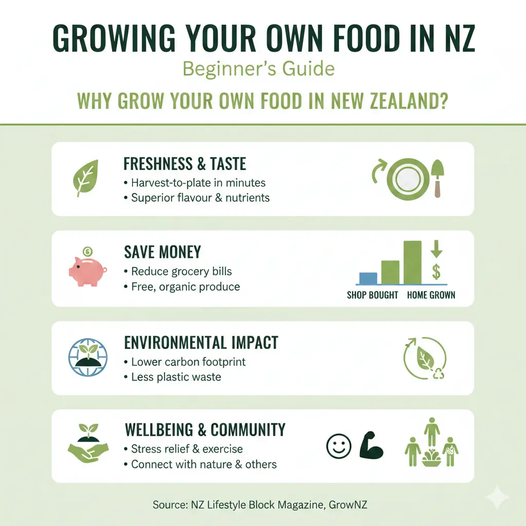 Infographic: Growing Your Own Food in NZ: Beginner's Guide — key facts and figures at a glance