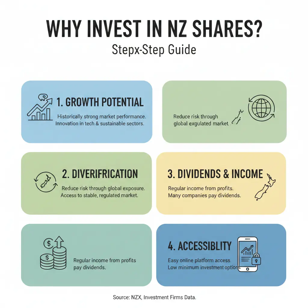 Infographic: How to Buy Shares in New Zealand: Step-by-Step Guide — key facts and figures at a glance