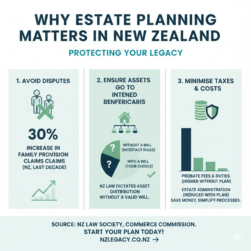 Infographic: Inheritance & Wills: A Practical Guide to Protecting Your NZ Estate — key facts and figures at a glance