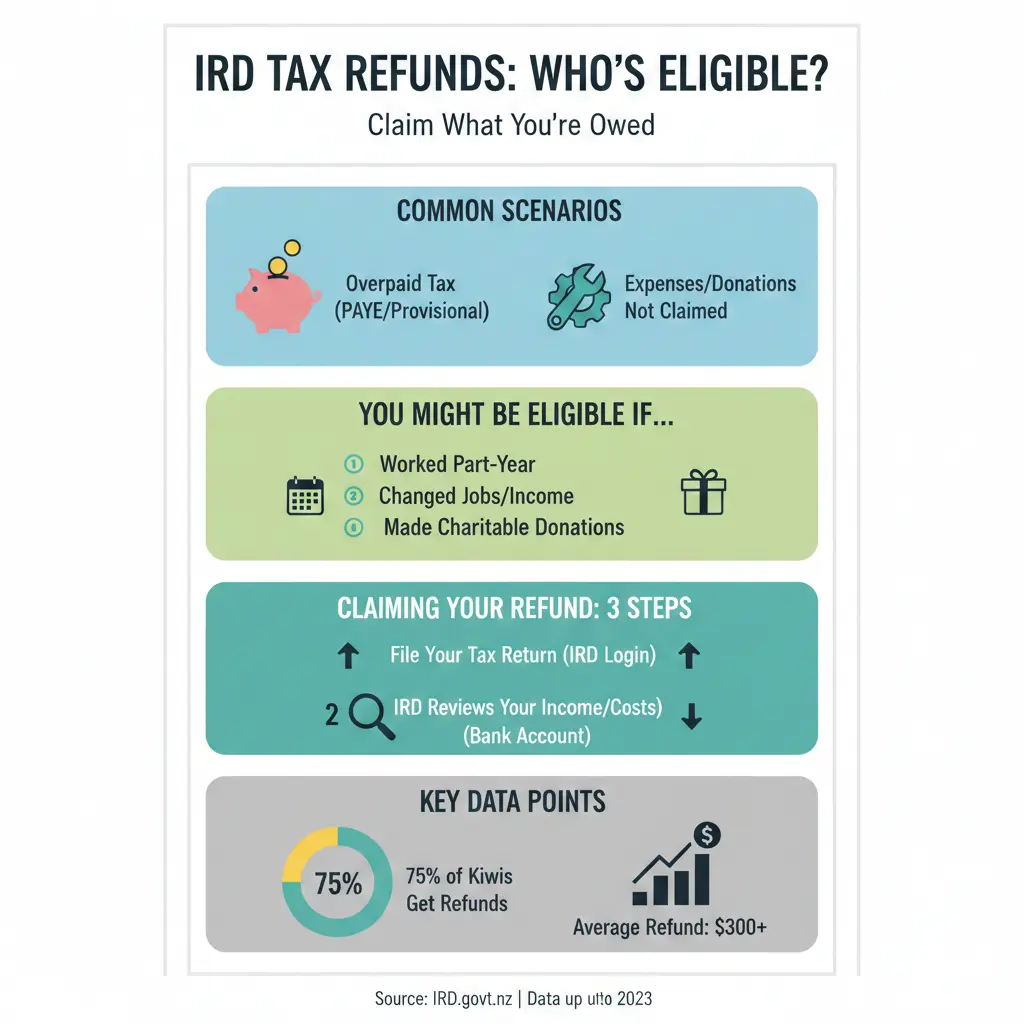 Infographic: IRD Refunds and Tax Returns: How to Claim What You're Owed — key facts and figures at a glance