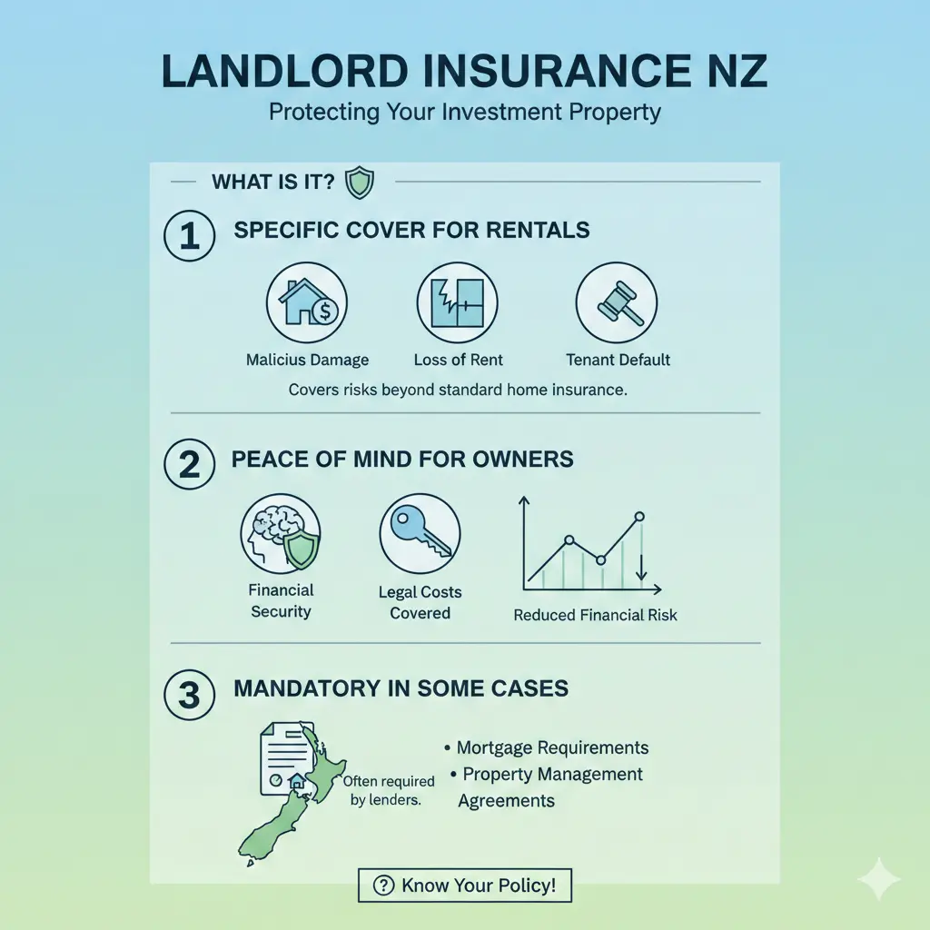 Infographic: Landlord Insurance NZ: Protecting Your Investment Property — key facts and figures at a glance