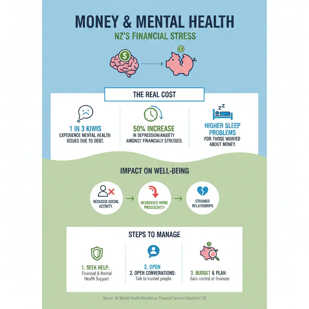 Infographic: Money and Mental Health: Managing Finances Through Tough Times — key facts and figures at a glance