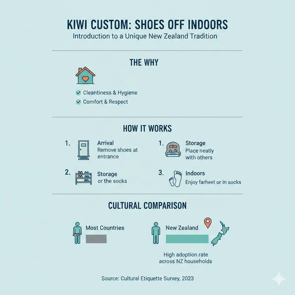Infographic: New Zealanders Remove Shoes When Entering Homes — key facts and figures at a glance