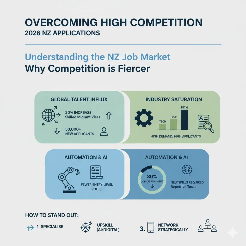 Infographic: Overcoming High Competition: How to Stand Out with 2026 NZ Applications — key facts and figures at a glance