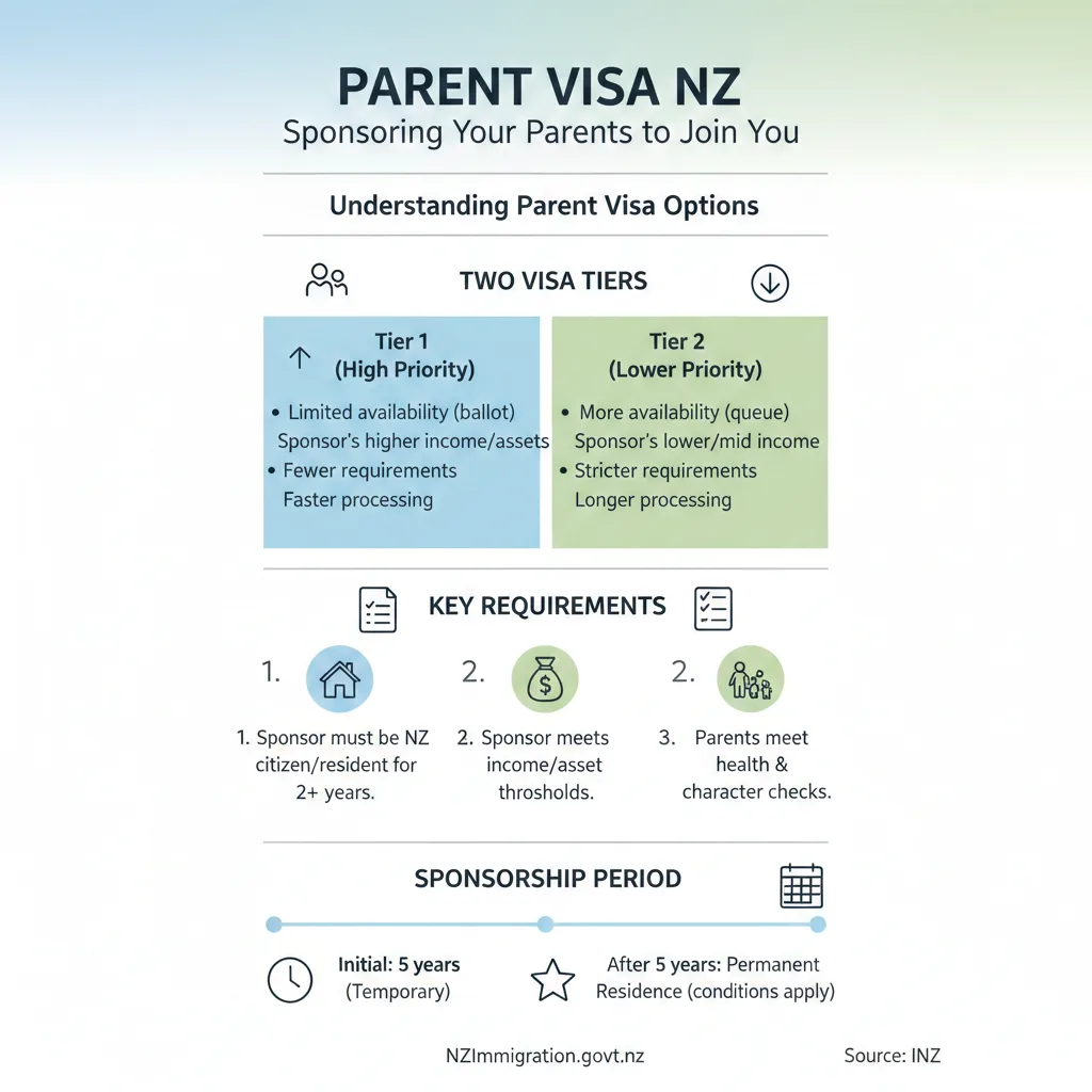 Infographic: Parent Visa NZ: Sponsoring Your Parents to Join You — key facts and figures at a glance