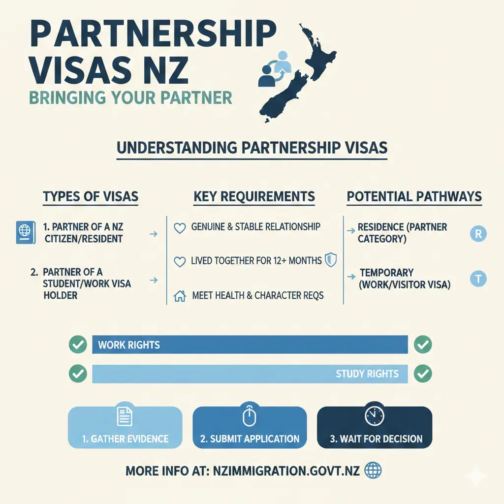 Infographic: Partnership Visas NZ: Bringing Your Partner — key facts and figures at a glance