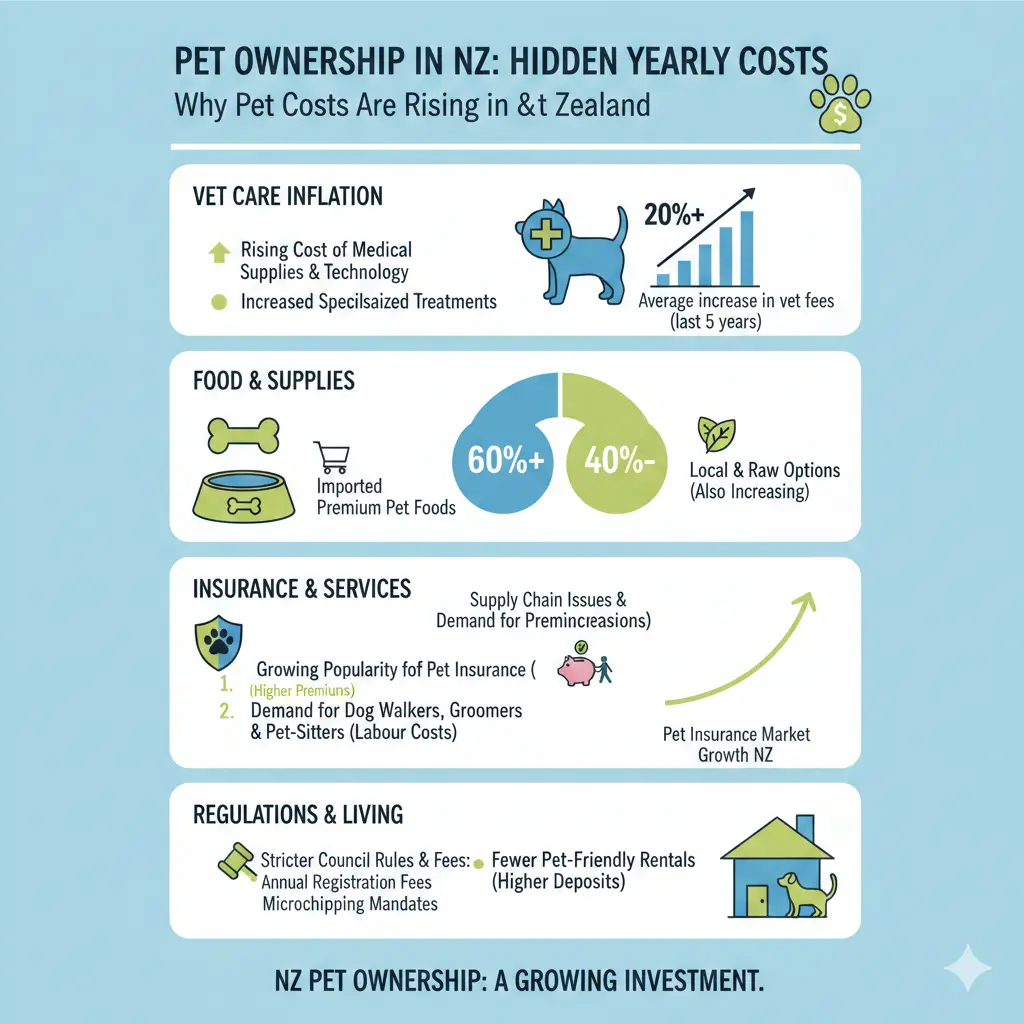 Infographic: Pet Ownership in NZ: The Hidden Yearly Costs of Your Furry Friend — key facts and figures at a glance