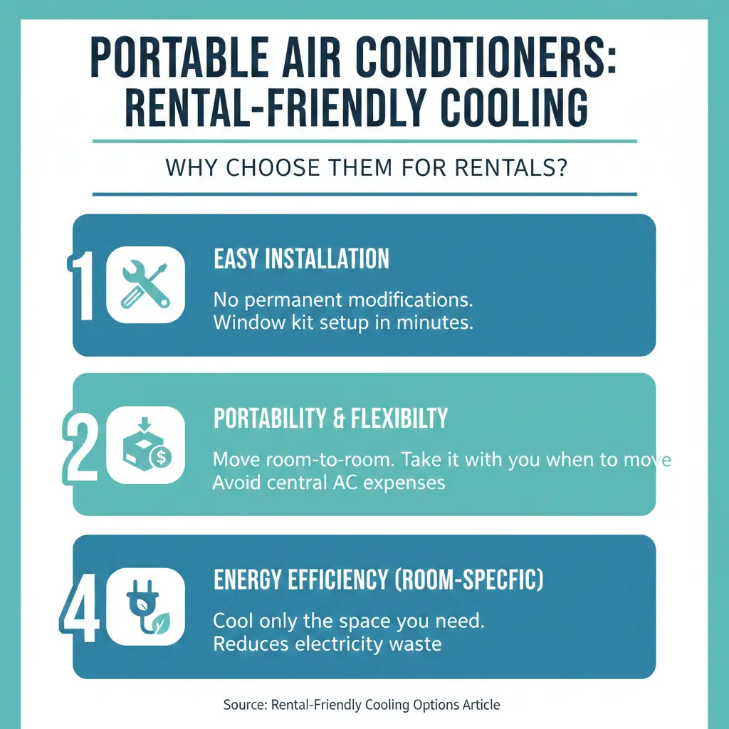 Infographic: Portable Air Conditioners: Rental-Friendly Cooling Options — key facts and figures at a glance