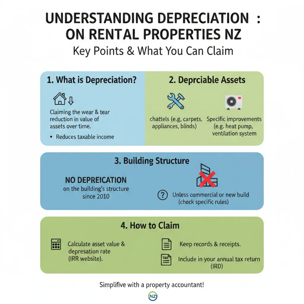 Infographic: Rental Property Depreciation NZ: What You Can Claim — key facts and figures at a glance