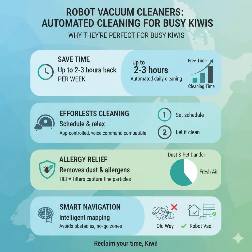 Infographic: Robot Vacuum Cleaners: Automated Cleaning for Busy Kiwis — key facts and figures at a glance