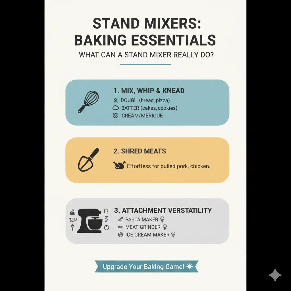 Infographic: Stand Mixers: Baking Essentials for Home Bakers — key facts and figures at a glance