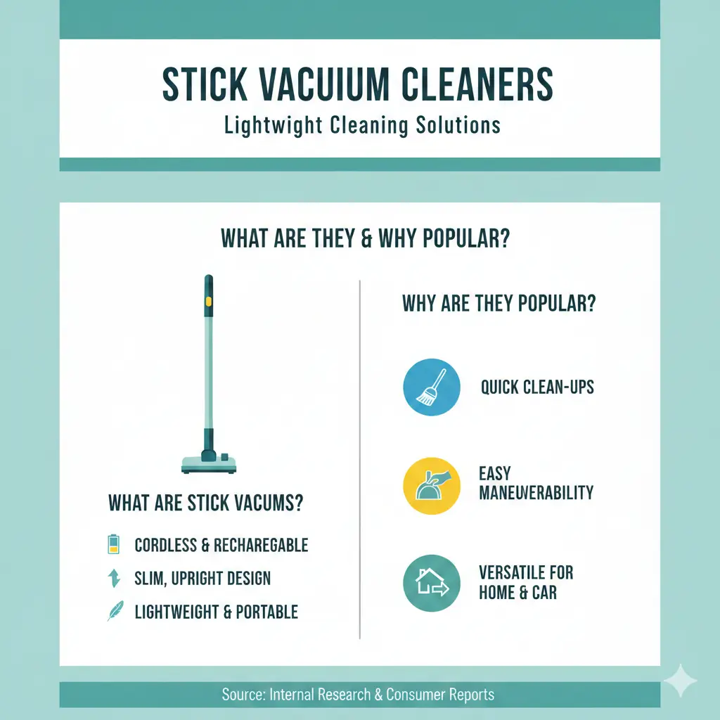 Infographic: Stick Vacuum Cleaners: Lightweight Cleaning Solutions — key facts and figures at a glance