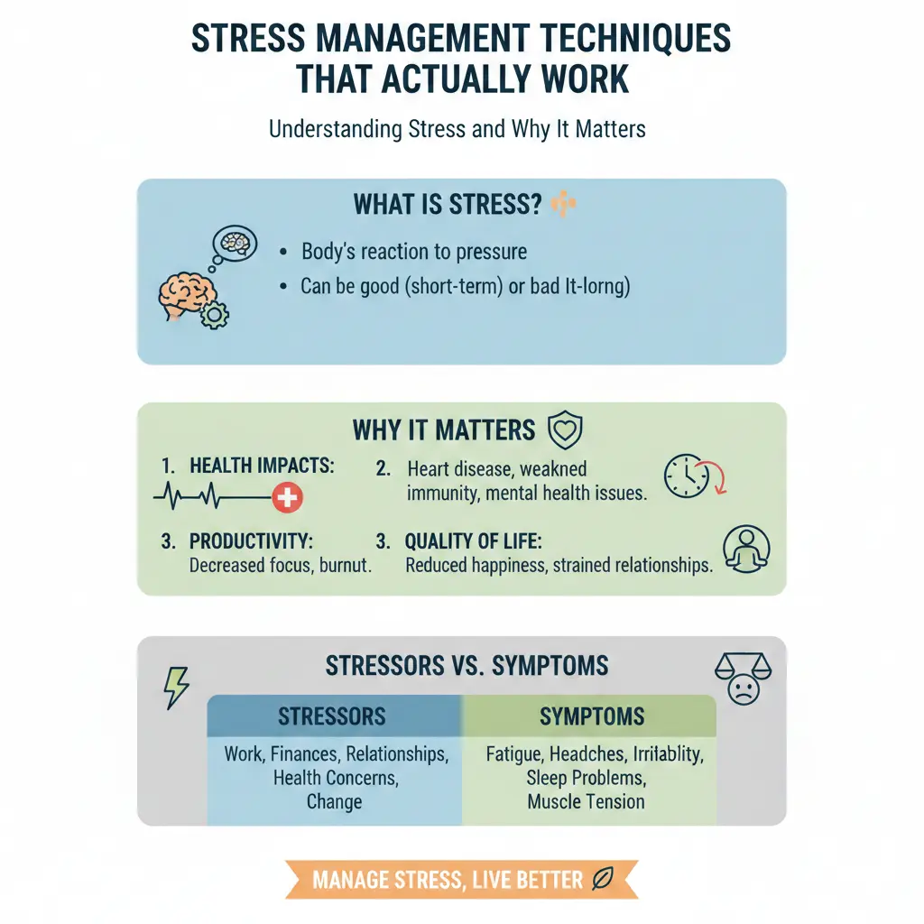 Infographic: Stress Management Techniques That Actually Work — key facts and figures at a glance