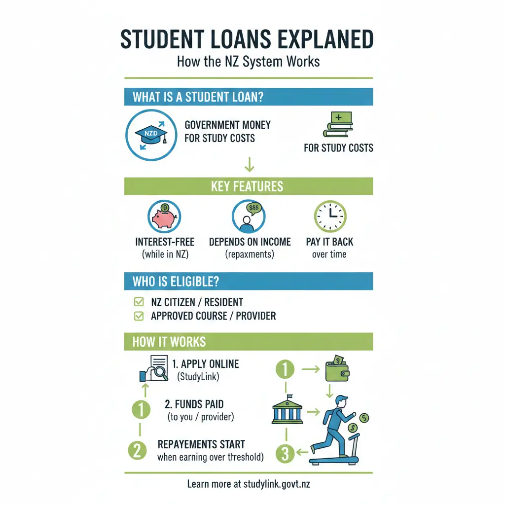Infographic: Student Loans Explained: How the NZ System Works โ key facts and figures at a glance