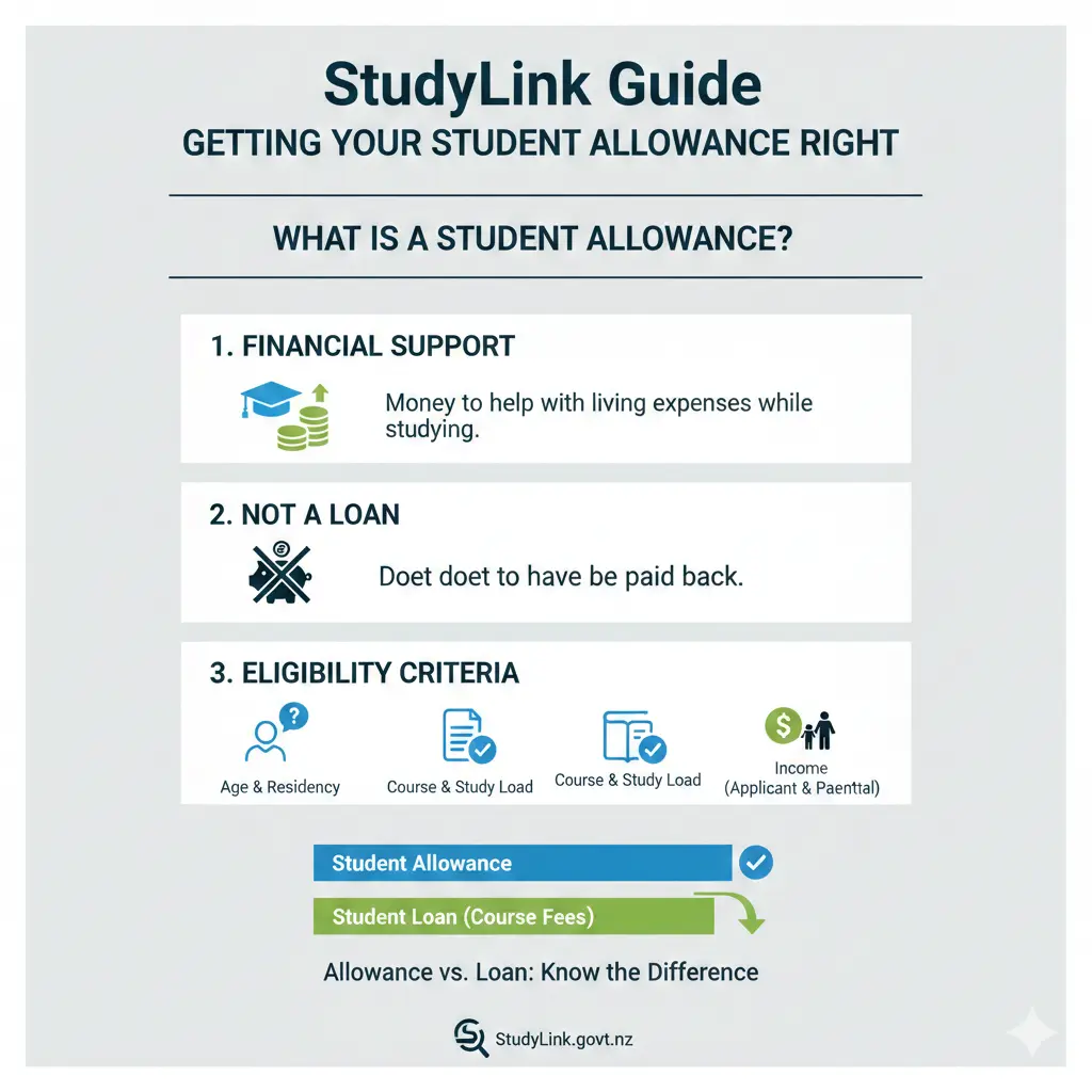 Infographic: StudyLink Guide: Getting Your Student Allowance Right — key facts and figures at a glance