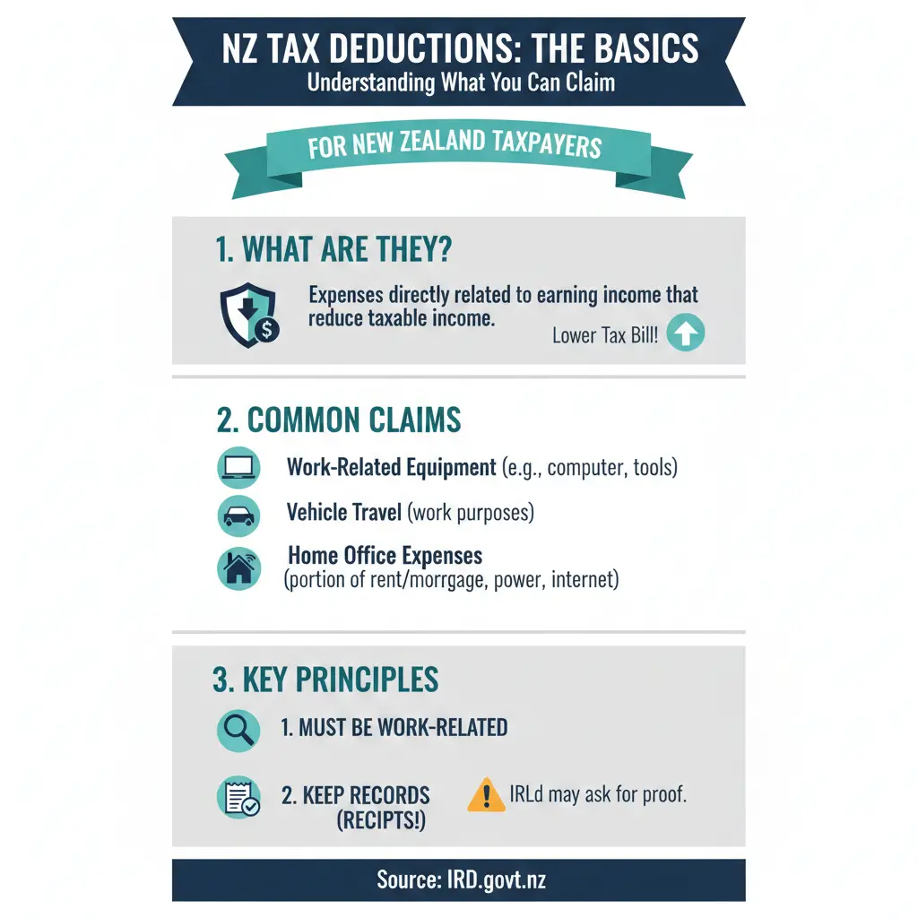 Infographic: Tax Deductions and Expenses: What Can You Claim? — key facts and figures at a glance