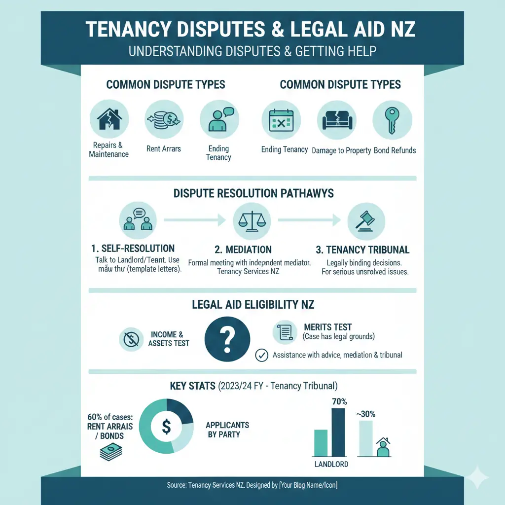 Infographic: Tenancy Disputes and Legal Aid: Getting Help — key facts and figures at a glance