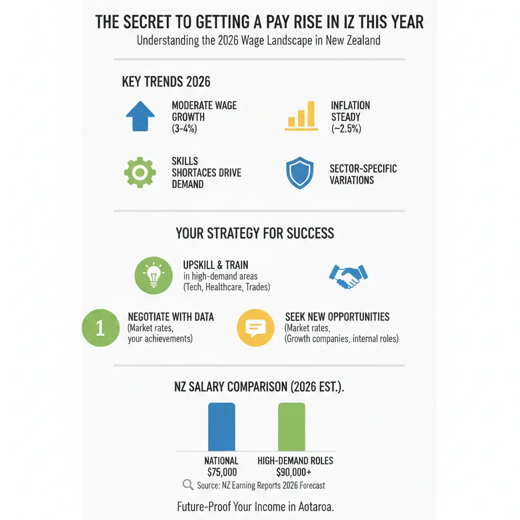 Infographic: The Secret to Getting a Pay Rise in NZ This Year — key facts and figures at a glance