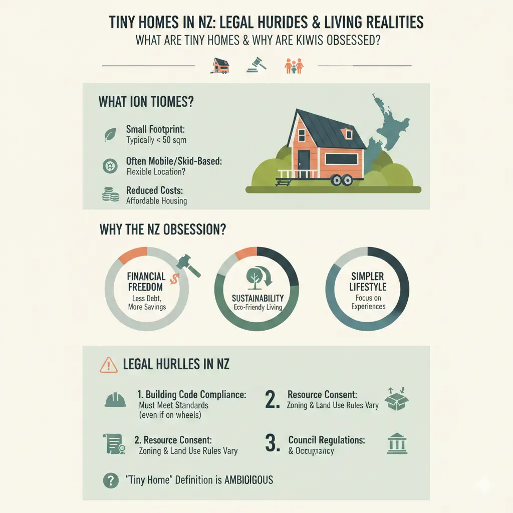 Infographic: Tiny Homes in NZ: Legal Hurdles and Living Realities — key facts and figures at a glance