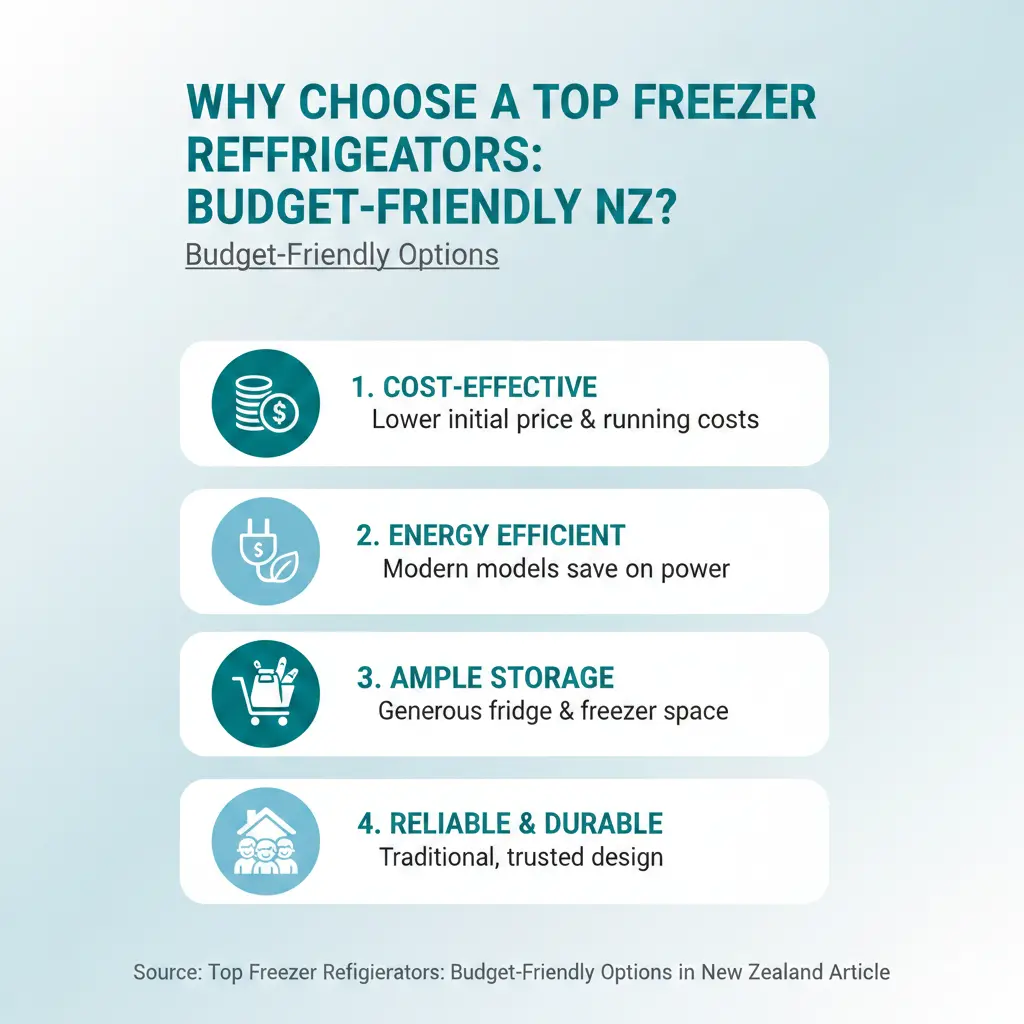 Infographic: Top Freezer Refrigerators: Budget-Friendly Options in New Zealand — key facts and figures at a glance