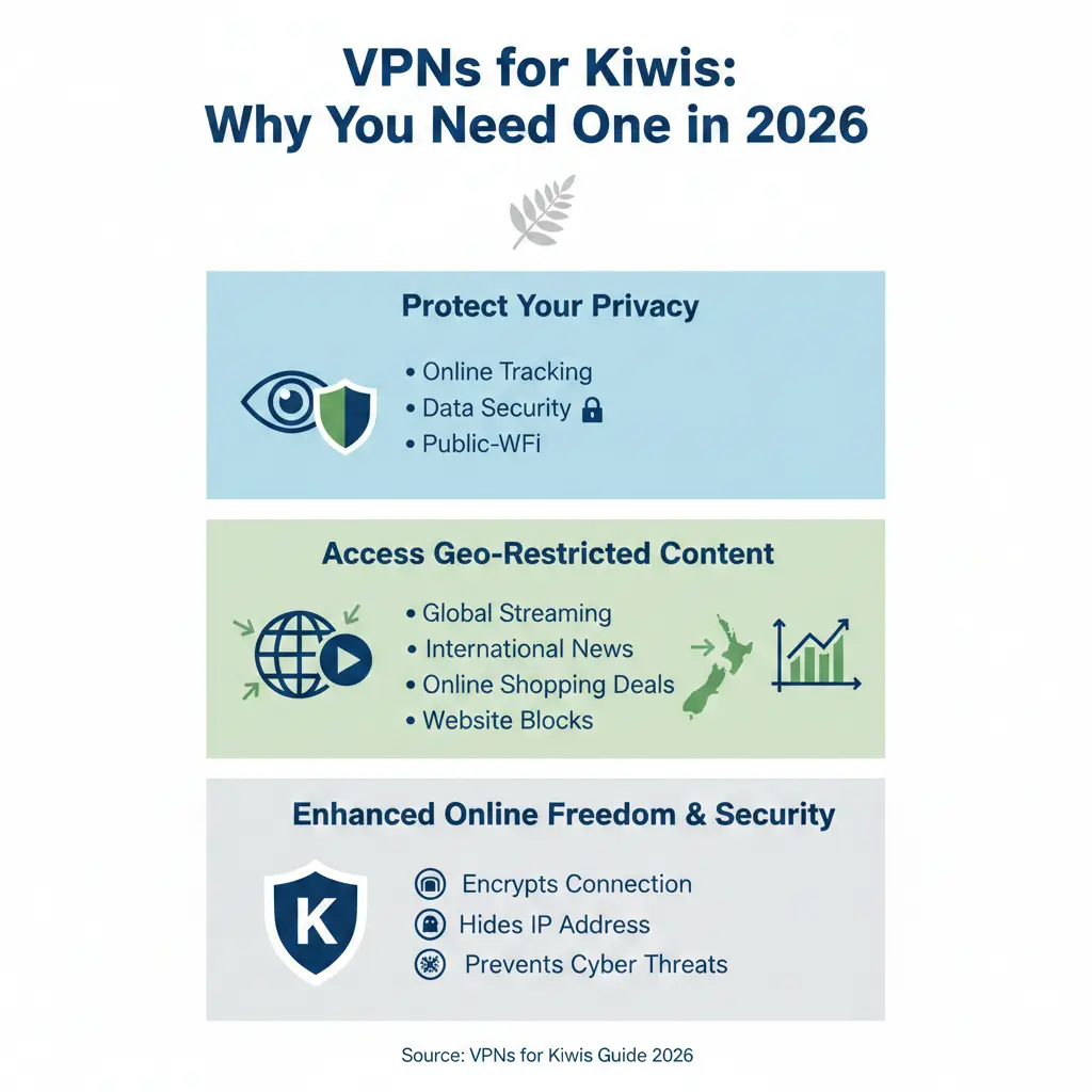 Infographic: VPNs for Kiwis: Why You Need One and Which is Fastest — key facts and figures at a glance