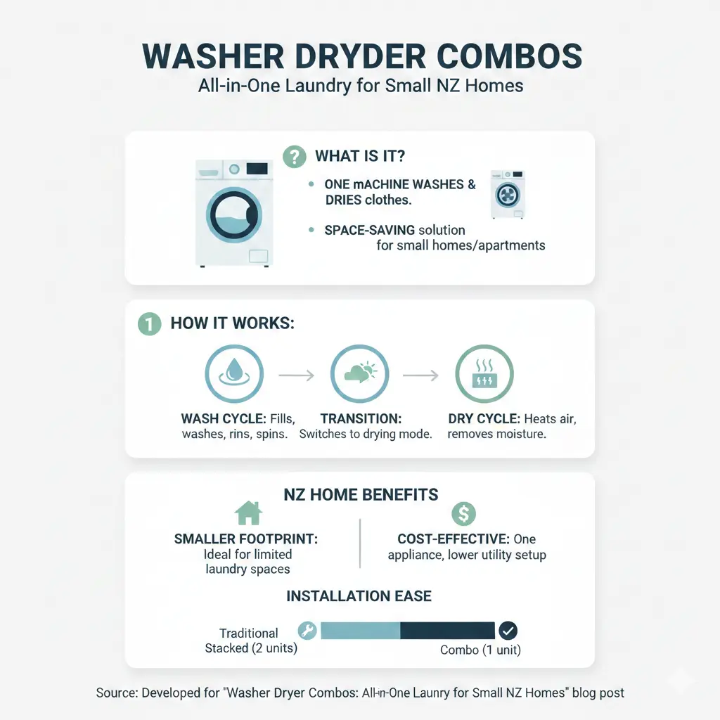 Infographic: Washer Dryer Combos: All-in-One Laundry for Small NZ Homes — key facts and figures at a glance