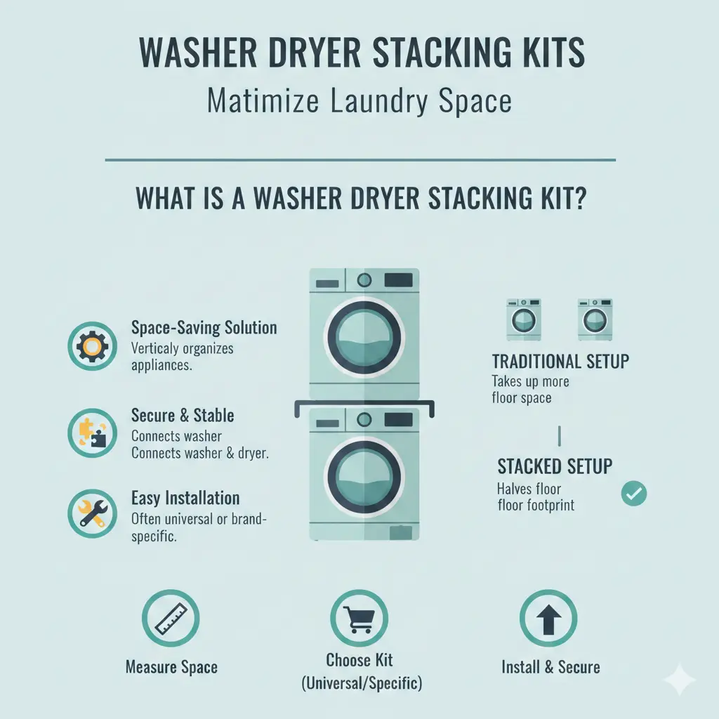 Infographic: Washer Dryer Stacking Kits: Maximize Laundry Space โ key facts and figures at a glance